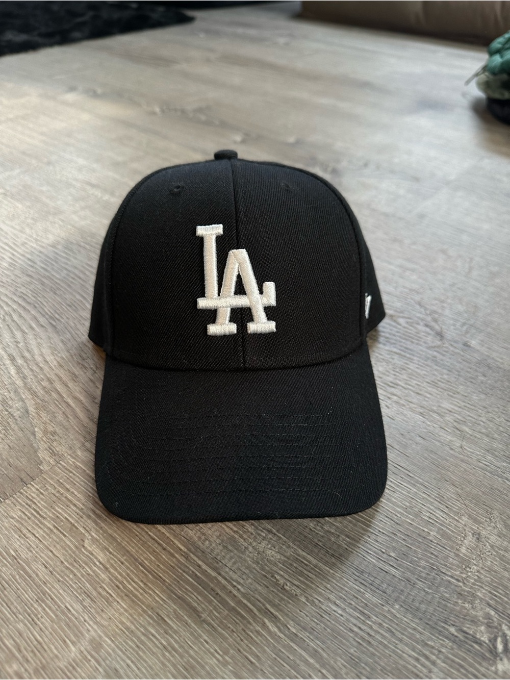 Black LA dodgers Baseball hat - White Logo NWOT